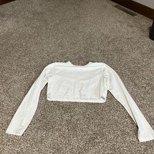 White cropped long sleeve